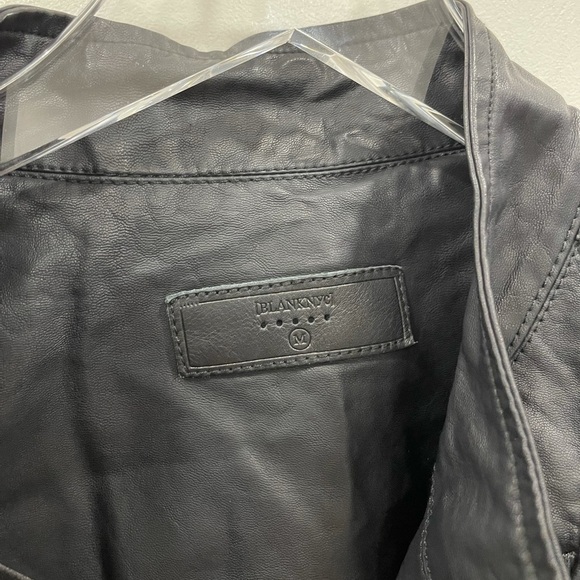 Black NYC Vegan Moto Leather Jacket Full Zip Black Medium - Picture 11 of 14